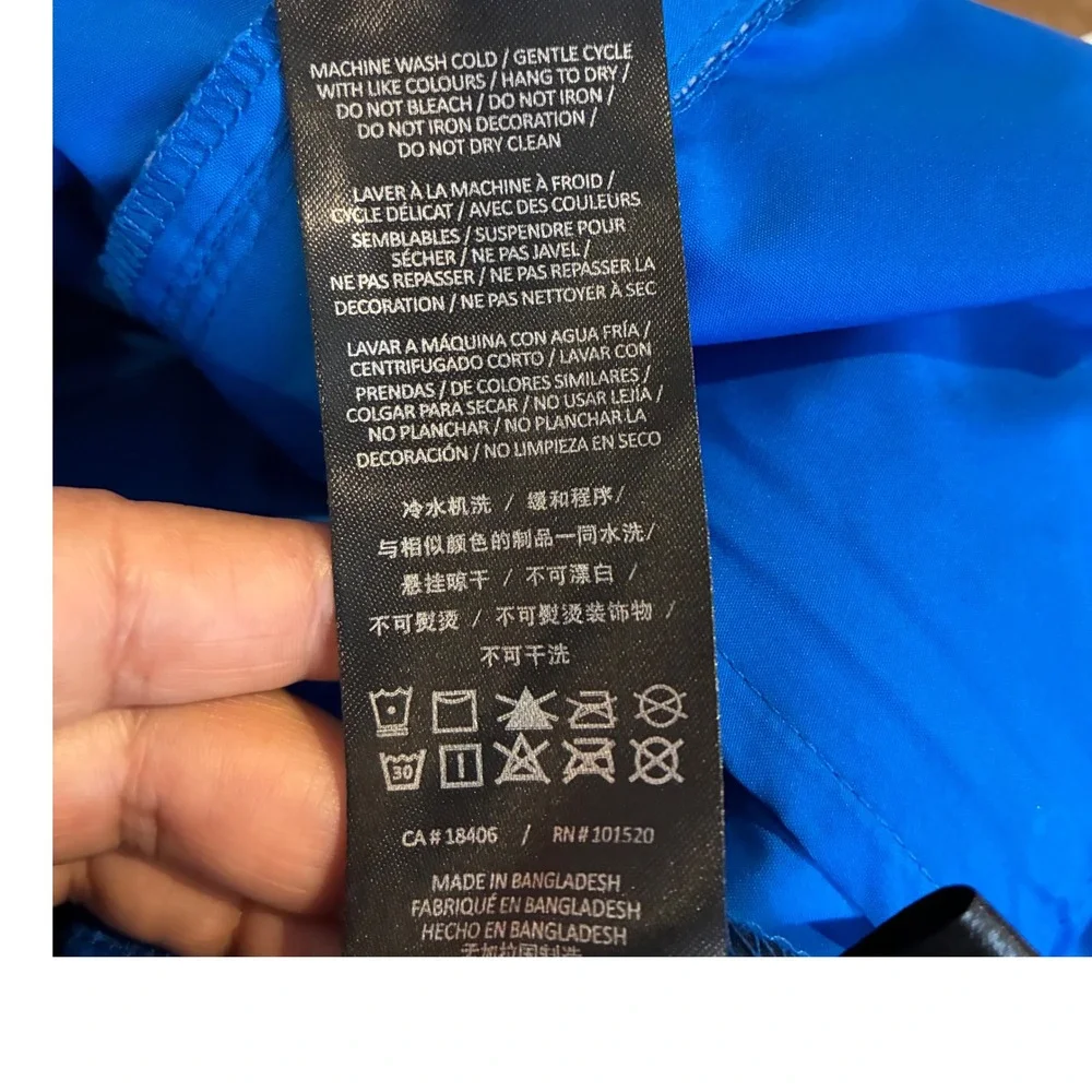 Stormtech Performance Rain Jacket‎ Lightweight Hooded Reflective Blue YL/JG